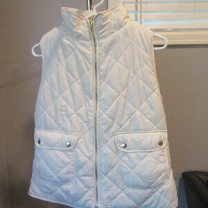 Francesca's White Puffer Vest Reversible